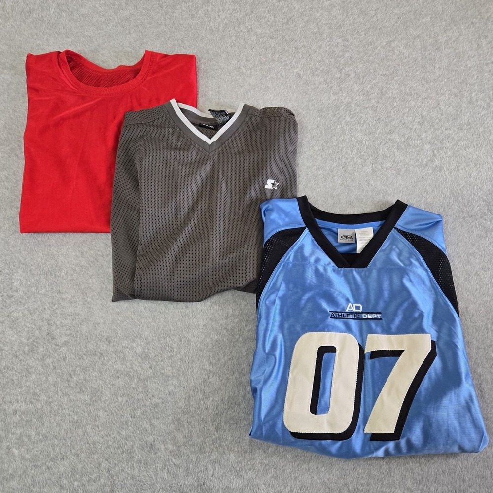 Lot Of 3 Y2K‎ Starter / Athletic Works Jerseys Football & Basketball Mens XL VTG